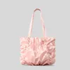 Evening Bags Elegant Ruffles Pillow Shoulder Soft Puffer Women Handbags Sweet Ruched Nylon Padded Crossbody Bag Large Capacity Tote