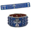 Gioielli in stile designer originale Braccialetti in pelle d'argento Bracciale con diamanti Uomo Donna Fascino Bracciale con tendenza punk hip-hop Cinturino largo Moda regalo popolare