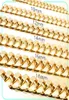 81012141618mm 1830 pollici Miami Cuban Link Catena d'oro Gioielli Hip Hop Collana in acciaio inossidabile spesso2972186