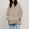 Women's Hoodies Women Pullover Hoodie Cozy Unisex With Big Patch Pocket Thick Loose Soft For Fall Winter Stretchy