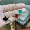 Vanca Luxury Designer Bijoux Accessoires Ten Flower Pendant Collier Lucky Four Leaf Grass 10 Collier de fleur Collier Collier Collier Fritillaria Agate Syjt