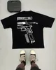 Y2K T-Shirt Herren Harajuku Hip Hop in Glock We Trust Grafikdruck Rundhals Baumwolle Übergroßes T-Shirt Gothic Kurzarm Tops 231228