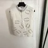 Zipper Knitted Camisole Kobiety luksusowy letni stojak T -koszulka Pullower Bluzka bez rękawów