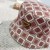 Designerskie czapki baseballowe moda kubełka kolorowe nadruki luksusowe markę modne listy trójkąta HATS FISHERMAN DO MENS KOBIETA Casual Holiday Casquette