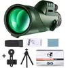 40X60 Military Zoom HD Powerful Binoculars Long Range Portable Professional Telescope Monocular Low Night Vision for Hunting