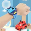 24G Childrens Mini Watch Remote Control Car Toy Novelty RC Cartoon Portable USB Laddning Kid Födelsedagspresent 231229