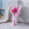 装飾的な花クリエイティブ透明な人形ブーケバレンタインバレンタインデーガールフレンドのための大きな人工ホームテーブル装飾の飾り