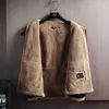 Men's Jackets Shearling Fur Korean Vintage Lamb Wool Coat Thicken Warm Jacket Luxury Clothes 2024 Autumn Winter Streetwear