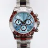 ZF Factory Men's Watches Arab Dubai Ice Blue 116506 40mm 7750 rörelse Automatisk mekanisk klocka Deep Waterproof Sapphire 904L Night Glow Timer Wristwatches-2
