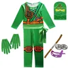 Het Sale Ninja Cosplay Costumes Boys and Girls Jumpsuit Weapon Set Cosplay Anime Children's Fantasy Halloween Christmas Party Clothes