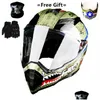 Motorcykelhjälmar Mate Black Dual Sport Off Road Hjälm Dirt Bike ATV D.O.T Certified M Blue FL Face Casco för Moto Sport1 Drop Deliv Dhaze