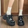 Sukienka Buty Platforma Bow Marie Janes Women Spring Elegancki projektant Lolita 2024 Lace Up Mid Heels żeńskie pompki Zapatos