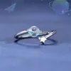 Cluster Rings 1PC Silver Plated Couple Ring For Women Men Friendship Pixiu Astronaut Star Bramble Rose Adjustable Charm Anniversary Gifts