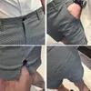 Men's Shorts Large Size S-3XL Men Slim Fit High Quality Plaid Classic Casual Black White Business