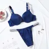 Sexy Brief Strass Ondergoed Comfort Korte Push Up Bh en Panty 2 Delige Sets voor Vrouwen Lingerie Bikini Set Motion ontwerp 1125ess