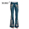 XURU Europese en Amerikaanse geborduurde slanke jeans voor dames Street Trend Made oude veelzijdige broek K76135 231228