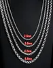 2.5mm-5.5mm Stainless Steel Necklace Rolo Twist Chain Link for Men Women 45cm-75cm Length with Velvet Bag1224405