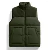 Gilets pour hommes automne et hiver jeunesse épaissie gilet mode polyvalent col montant décontracté lâche double face manteau sans manches