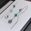 Роскошные дизайнерские модные серебряные серьги Earline Серьги-подвески Женская свадьба Подарок на день рождения Ювелирные изделия Высокое качество с коробкой