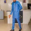 Tracki męskie 2023 ABAYA 2PC Pełne zestawy spodni do ubierania się afrykańskim stroju Dashiki African Tradycyjne strój O Męskie ubranie Eleganckie garnitury marki