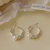 Stud Earrings Korean Handmade Pearl Luxury Piercing 925 Silver Needle Allergy Prevention Series Women's Special