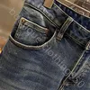 Herren Jeans Designer Herren Jeans Freizeithosen Luxusmarke High Street Straight Jean Herren Blue Jeans Washed Big Hole Zipper Biker Hosen V6JK