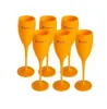 Acryl Onbreekbare Champagnes Wijnglazen Acryl Veuve Roze Oranje Champagne Fluiten Hele Feest Bruiloft Decoratie6186951