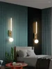 Applique moderne brillant salon fond LED Simple gradation chambre salle à manger couloir entrée pleine lumière en cuivre