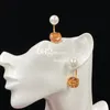Orecchini a bottone in cristallo di perle di design Orecchini a bottone vintage da donna chic Orecchini in oro 18 carati Gioielli con fascino per la festa nuziale