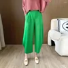 Women's Pants Miyake Personality Pleated Wide-legged Women Loose Harem 2024 Spring And Summer Large Size Banana Casual