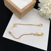 T GG Bracciale unico con lettera a catena semplice per donna Bracciale sottile in oro 18 carati lucido da donna deve avere gioielli per la festa