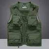 14 Pockets Summer Men US Tactical Hiking Fishing Vest Mens Pographer Waistcoat Mesh Cargo Sleeveless Jacket Tool Vest 7XL 231228