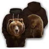 Men's Hoodies Animal Collection 3D Raccoon Print Tops Women's Pullover Fashion Streetwear Couple Hooded Clothing Tracksuit Tees