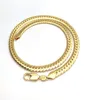 Kedjor Fotunning 24K Gold Authentic GP 10mm skalor Skinkedja Solid Cuban Link Halsband Mens 24 "5228888