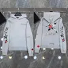 2024 Designer hart Hoodie Chromes Heren Hoody Kleding Dames Hart Hoodies Capuchon Ch Cross Flower Arm Front Gedrukt Hoefijzerzak ULST