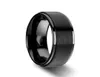 6mm8mm Titanium Wedding Rings Black Band in Comfort Fit Matte Finish for Men Women 6143807347