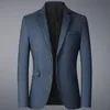 2023 Moda Uomo Casual Boutique Lana Colore puro Business Slim Fit Blazer Giacca Abito Cappotto 231228