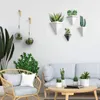 Nordic Triangle Plant Flower Pot Wall Mounted Holder Indoor Hanging Planter Geometric Vase Succulent Home Decoration 231228