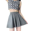 Women's Shorts Solid High Waist Grey Skirt Women Autumn Casual Korean Kawaii Black Wide Leg Running All-match Female Ballet Style