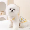 Cão vestuário amarelo roupas verão filhote de cachorro suspender bonito dos desenhos animados teddy respirável colete do que urso dois pés xs-xl