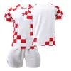 Coupe du monde 2022 Croatie Maillot domicile numéro 10 Maillot Modric Maillot de football Ensemble à séchage rapide