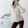 Suéteres para mujer, cárdigan holgado informal con cuello en V para mujer, Tops Retro de manga larga con amarre, Tops elegantes, jerséis para mujer 2023