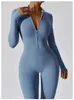 Skinny Sport Jumpsuit Women Casual White Long Sleeve Bodycon One Pieces Sexy Club Outfits Body Yoga wear Autumn Overalls 231229