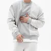 Bluzy męskie 2023 Spring Autumn Silny kolor SWEAT Koreańska modna marka okrągła szyja okrążona długi płaszcz sportowy