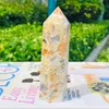 Natural Polished Crazy Lace Agate Quartz Crystal Point Wand Gift Single Terminated Tower Chakra Healing Gemstone Home Decor.