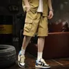 Survêtements pour hommes Shorts Set Hommes Japon Style Loose Fit Summer Vêtements décontractés Couleur unie Tenues 2 pièces Ensembles