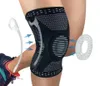Professionnel ménisque déchirure arthrite sport rotule genouillère manchon de compression genouillères élastiques avec support à ressort en gel 220209889936