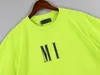 T-shirt coloré fluorescent T-shirt de créateur T-shirt pour hommes mode hauts amples vêtements de sport décoration de lettre de luxe