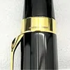 Bohémies stylo à bille en résine noire Mini stylos à bille de papeterie avec diamant et numéro de série sur Clip