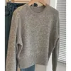 Pulls pour femmes Automne Hiver Mohair Pull Gris Casual Basic Tricots À Manches Longues Cachemire Pull Chaud Laine Douce Jumper E095